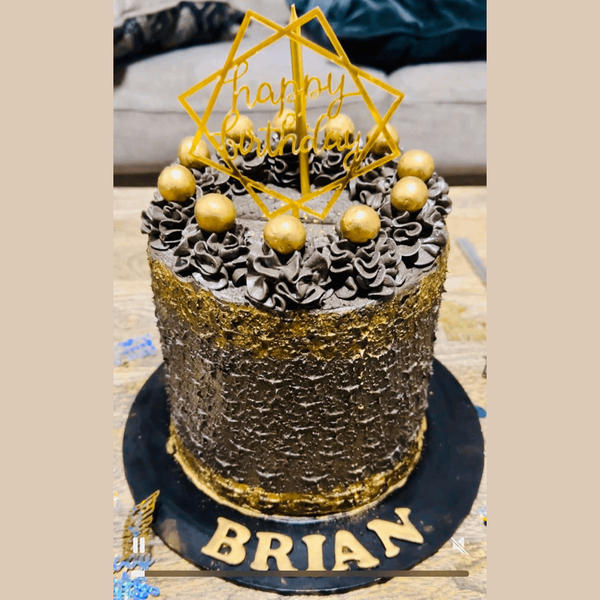 Golden Chocolate Celebration Cake