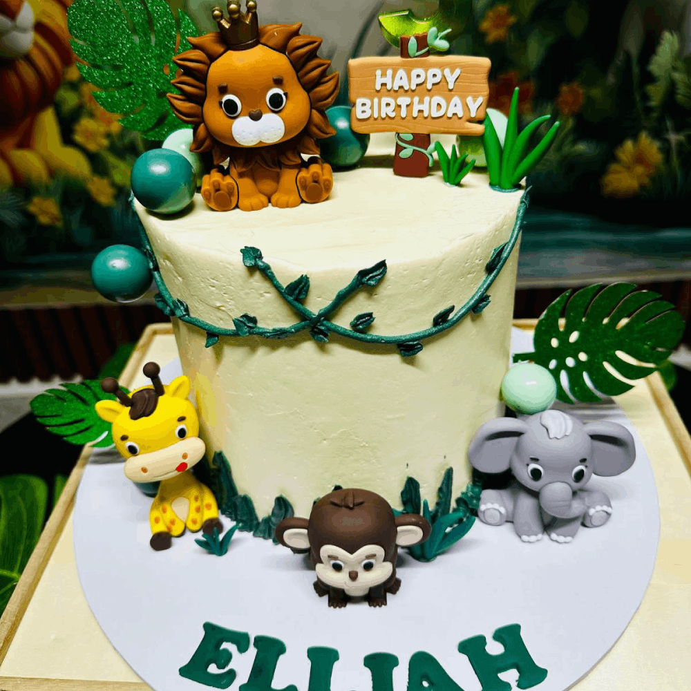 Safari Theme Birthday Cake