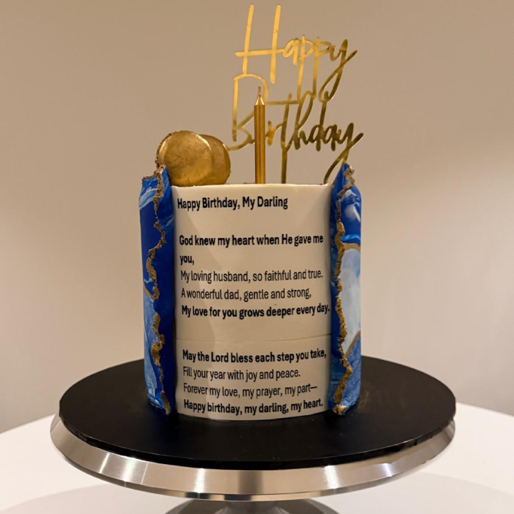 Love Message Birthday Cake